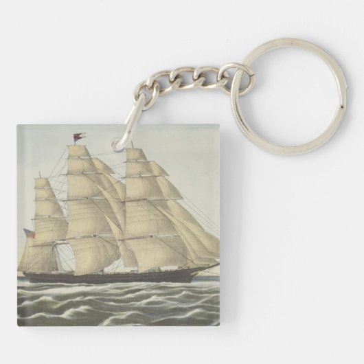 Clipper Ship, Flying Cloud Sleutelhanger (Achterkant)