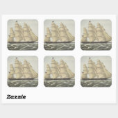 Clipper Ship, Flying Cloud Vierkante Sticker (Vel)