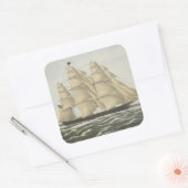 Clipper Ship, Flying Cloud Vierkante Sticker (Envelop)