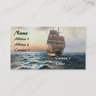 Clipper Ship Ocean Sailing Zeeen Visitekaartjes