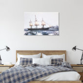 Clipper Ship "Red Jacket" Canvas Afdruk (Insitu (Slaapkamer))