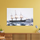 Clipper Ship "Red Jacket" Canvas Afdruk (Insitu (Woonkamer))
