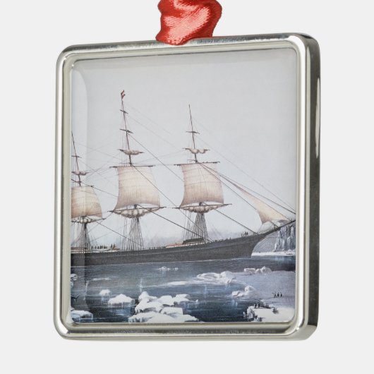 Clipper Ship "Red Jacket" Metalen Ornament (Links)