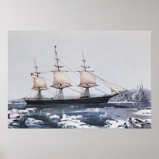 Clipper Ship "Red Jacket" Poster (Voorkant)