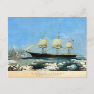 Clipper Ship Rode jas 1854 Briefkaart