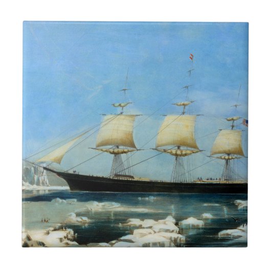 Clipper Ship Rode jas 1854 Tegeltje (Voorkant)