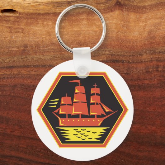 Clipper Ship Sleutelhanger (Voorkant)
