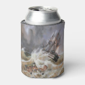 Clipper Ship Storm bij Zee 1870s Blikjeskoeler (Blikje Voorkant)