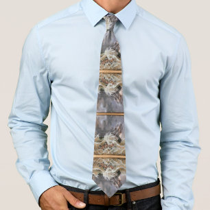 Clipper Ship Storm bij Zee 1870s Stropdas