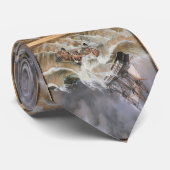 Clipper Ship Storm bij Zee 1870s Stropdas (Opgerold)