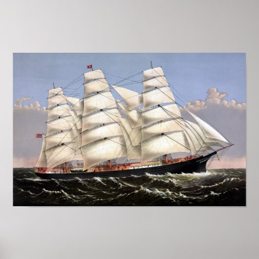 Clipper Ship Three Brothers Poster (Voorkant)