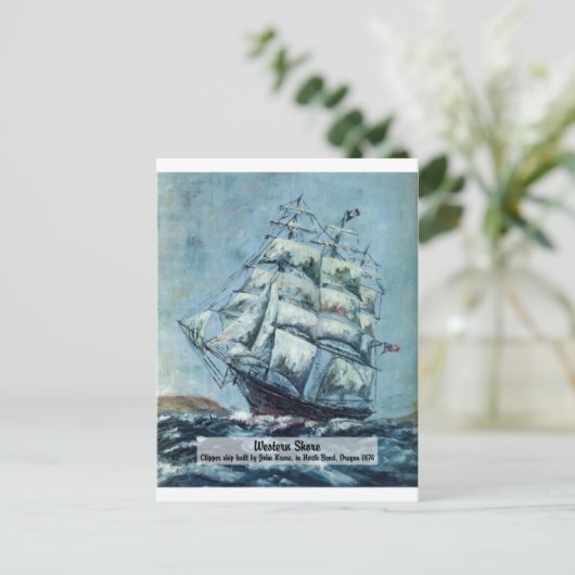 Clipper Ship Western Shore Briefkaart (Staand voorkant)