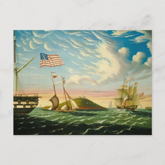 Clipper Ships Boston Harbour 1800s Briefkaart (Voorkant)