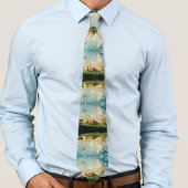 Clipper Ships Boston Harbour 1800s Stropdas