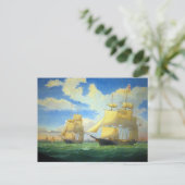 Clipper Ships Fitz Henry Lane 1853 Briefkaart (Staand voorkant)