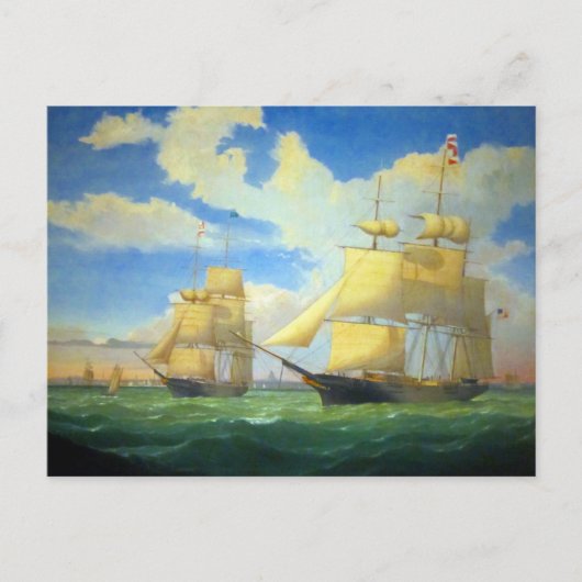 Clipper Ships Fitz Henry Lane 1853 Briefkaart (Voorkant)