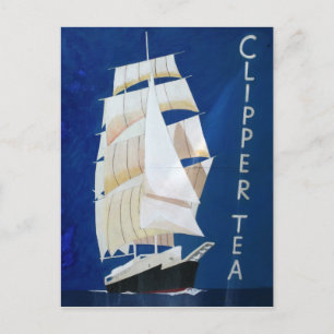 Clipper Tea  adverteren poster Briefkaart