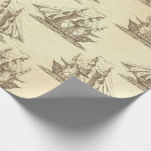 Clipper-verzending op crème Cadeaupapier (Hoek)