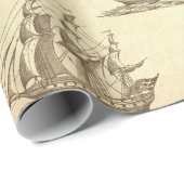 Clipper-verzending op crème Cadeaupapier (Rol Hoek)