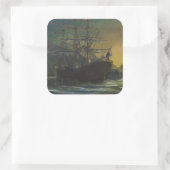 Clipper Vierkante Sticker (Tas)