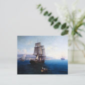 Clipper Zeilschip en Stoomboot 1900's Briefkaart (Staand voorkant)