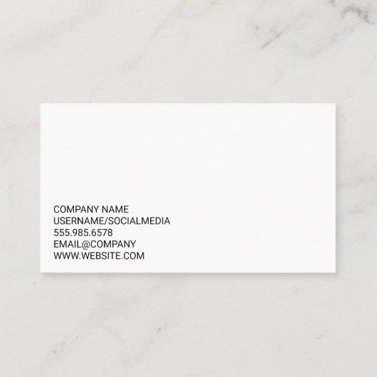 Clippers | Comb | Hair Cuts Visitekaartje (Achterkant)