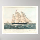 Clipperschip "Flying Cloud" (0397A) Poster (Voorkant)