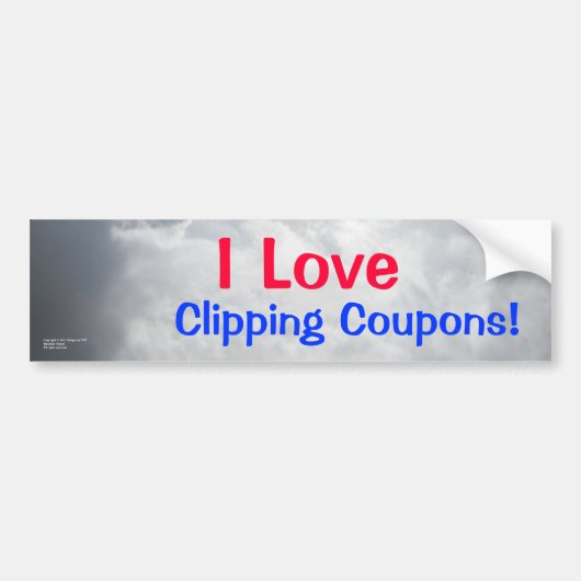 Clipping Coupons bumpersticker (Voorkant)