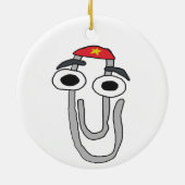 Clippy de Rebel Keramisch Ornament (Achterkant)