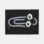 Clippy Paper Clip Funny Meme Page Note  Fleece Deken (Voorkant (Horizontaal))