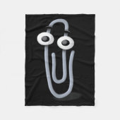 Clippy Paper Clip Funny Meme Page Note  Fleece Deken (Voorkant)