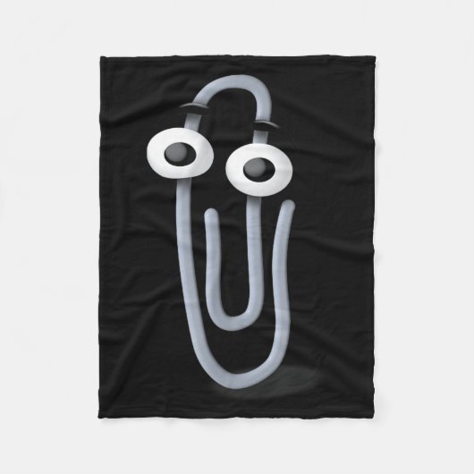Clippy Paper Clip Funny Meme Page Note  Fleece Deken (Voorkant)