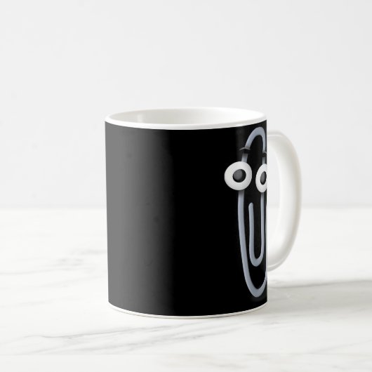 Clippy Paper Clip Funny Meme Page Note  Koffiemok (Voorkant rechts)