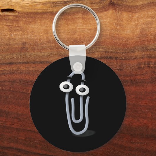 Clippy Paper Clip Funny Meme Page Note  Sleutelhanger (Voorkant)