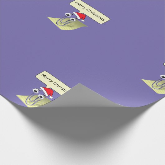 Clippy wenst je een prettige kerstdag toe cadeaupapier (Hoek)