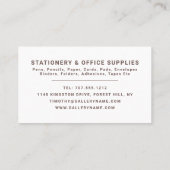 Clips, benodigdheden voor kantoorbenodigdheden, St Visitekaartje (Achterkant)