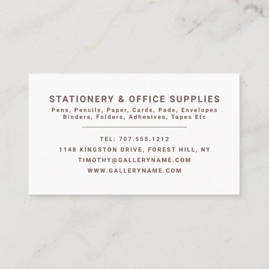 Clips, benodigdheden voor kantoorbenodigdheden, St Visitekaartje (Achterkant)