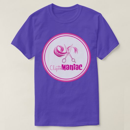CliptoMANIAC Roze op Roze T-shirt (Design voorkant)