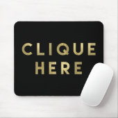 Clique here Black en Faux Gold Muismat (Met muis)