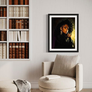 Clique - Regal Afrocentrisch Portret Kunstwerk Canvas Afdruk