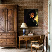 Clique - Regal Afrocentrisch Portret Kunstwerk Canvas Afdruk