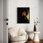 Clique - Regal Afrocentrisch Portret Kunstwerk Canvas Afdruk