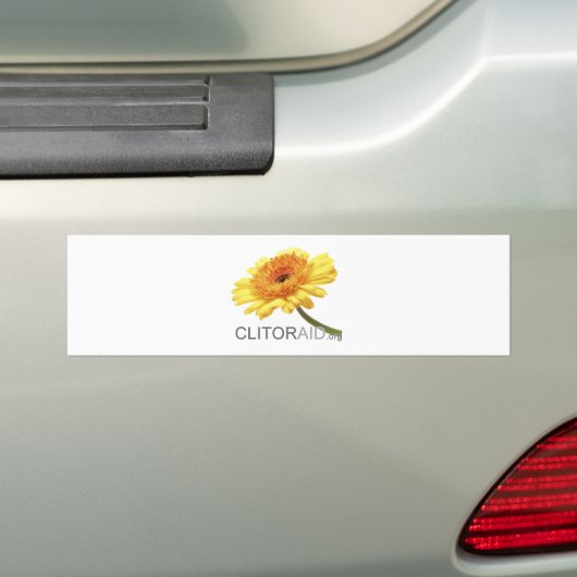 Clitoraid.org Bumpersticker (Op auto)