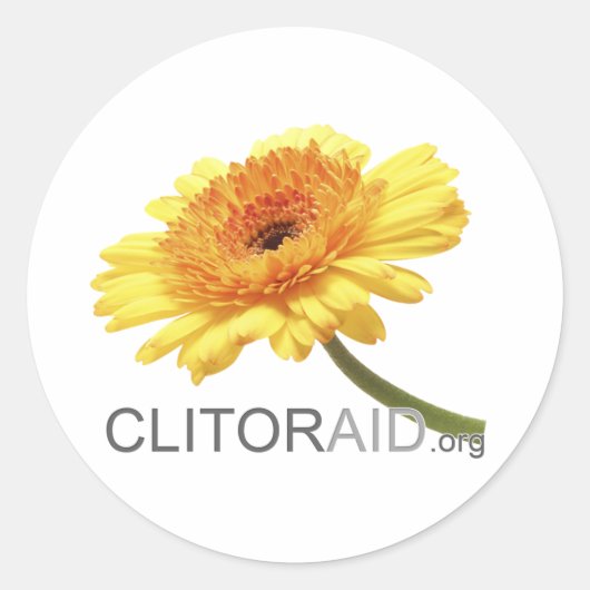 Clitoraid.org Ronde Sticker (Voorkant)