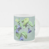 Clitoria ternatea - Blue Darwin Pea Matglas Koffiemok (Voorkant rechts)