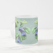 Clitoria ternatea - Blue Darwin Pea Matglas Koffiemok (Voorkant links)