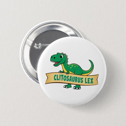 Clitosaurus Lex-badge Ronde Button 5,7 Cm (Voorkant /achterkant)