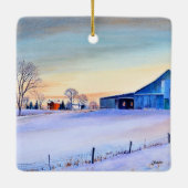 Clity Creek Boerderij Keramisch Ornament (Achterkant)