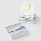 Clity Creek Boerderij Stenen Onderzetter (Zijkant)