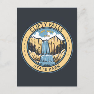 Clity Herfsten State Park Indiana Badge Briefkaart